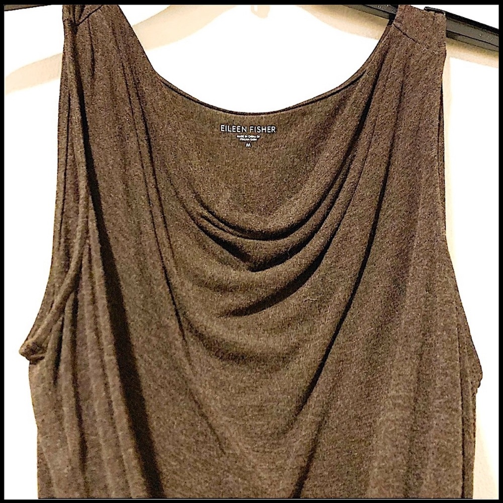 Eileen Fisher Scoop Neck Draped Top - Picture 2 of 4